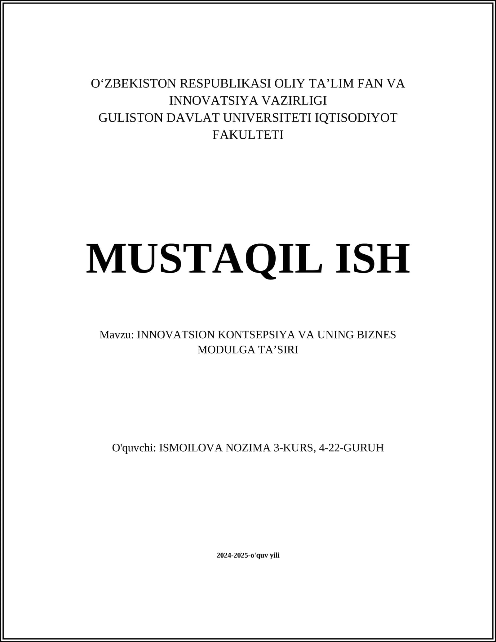 INNOVATSION KONTSEPSIYA VA UNING BIZNES MODULGA TAʼSIRI 1