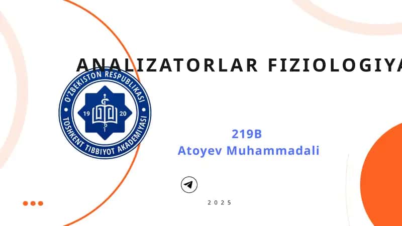 ANALIZATORLAR FIZIOLOGIYASI 1