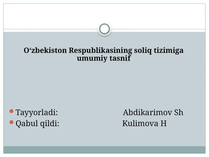 Soliq tushunchasi va uning vazifalari 1