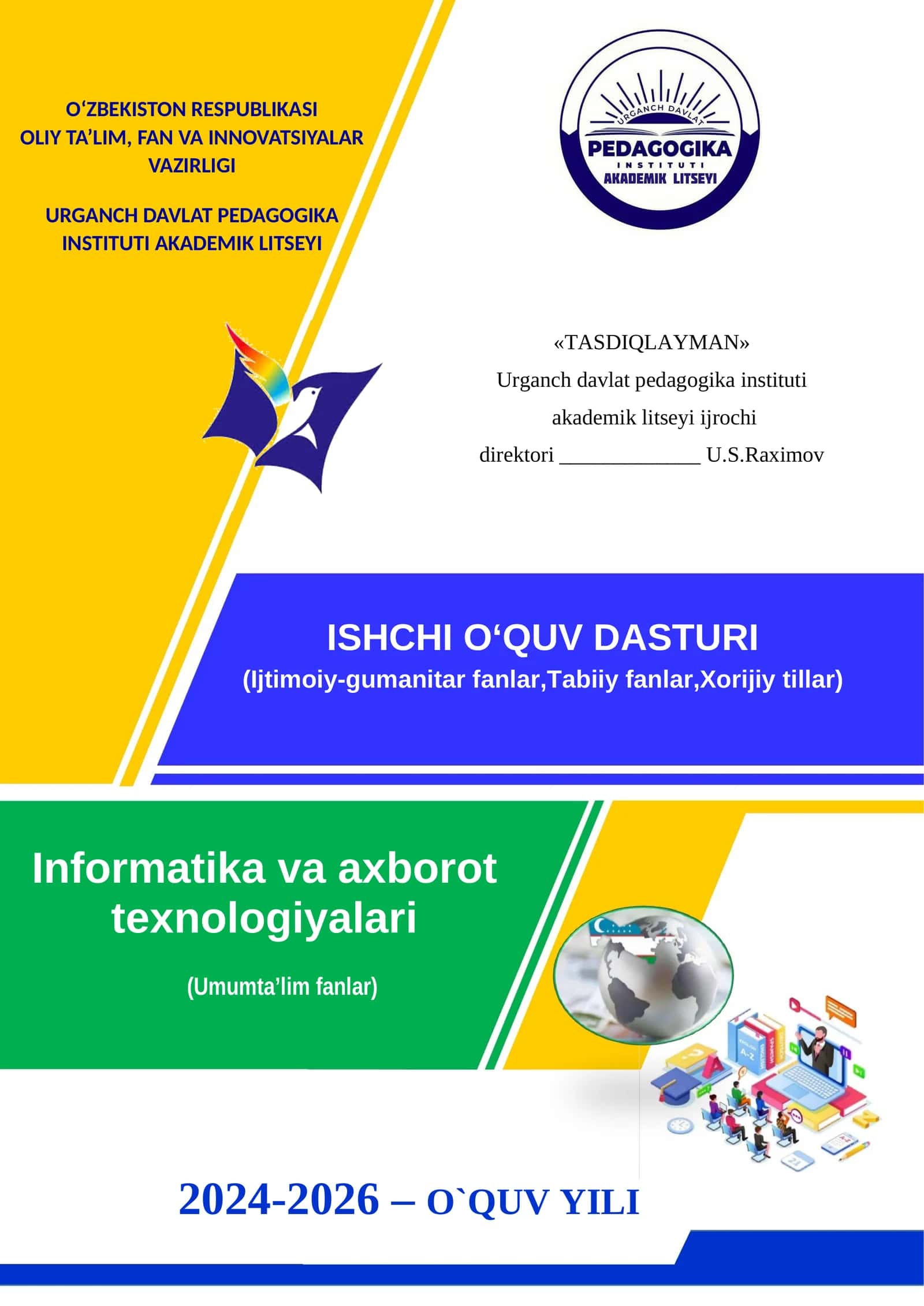 Informatika va axborot texnologiyalari (Umumta’lim fanlar) 1