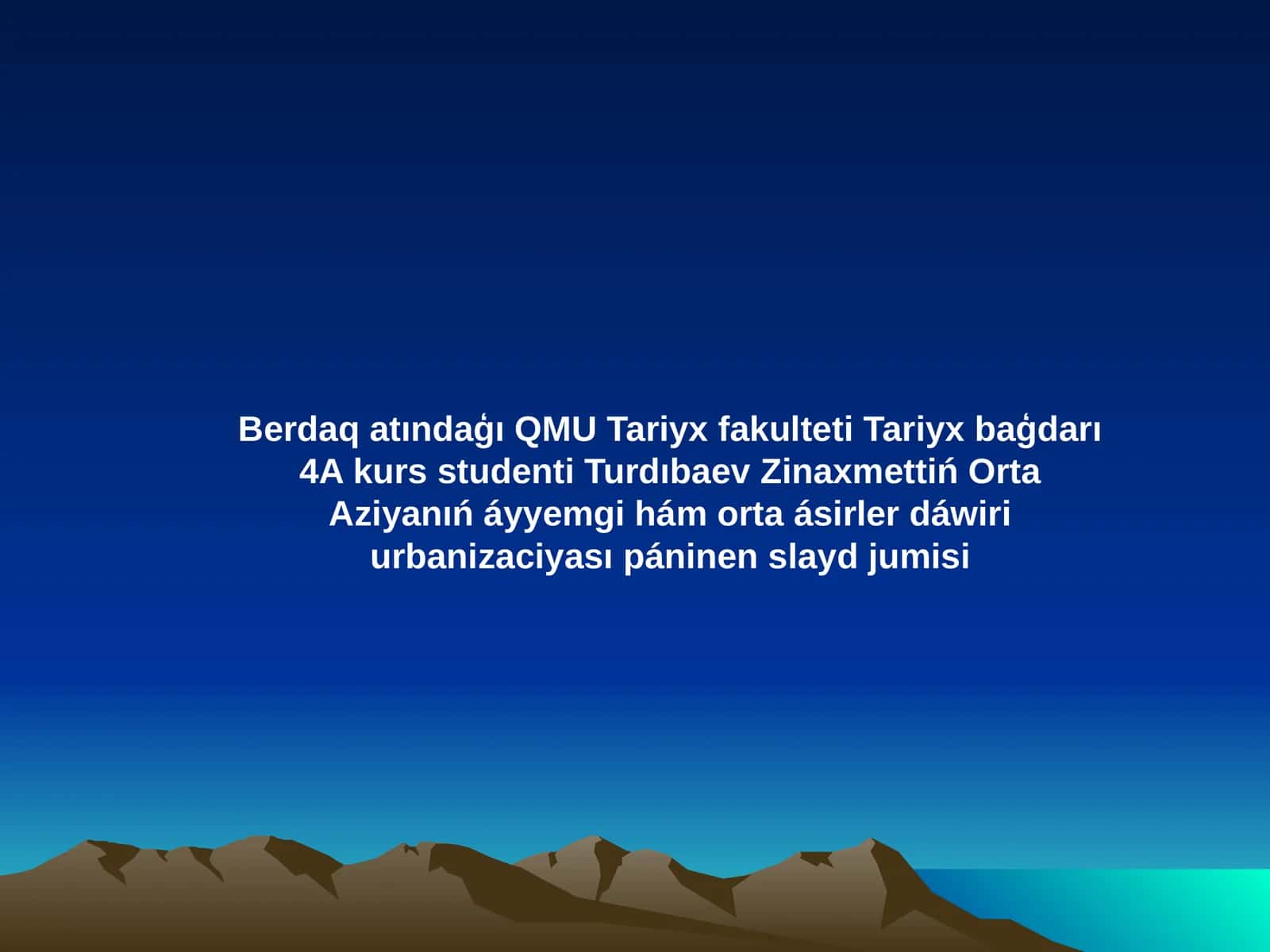 Shırshıqqalası urbanizaciyası Joba 1