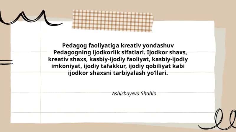 Pedagog faoliyatiga kreativ yondashuv 1