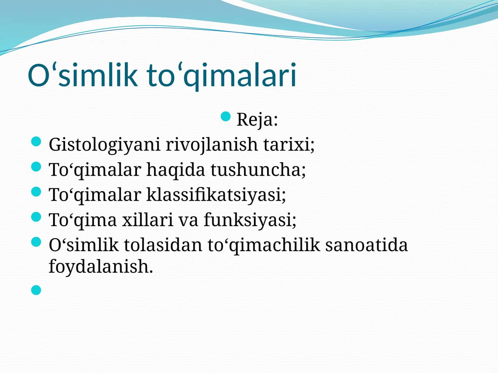 O‘simlik to‘qimalari 1