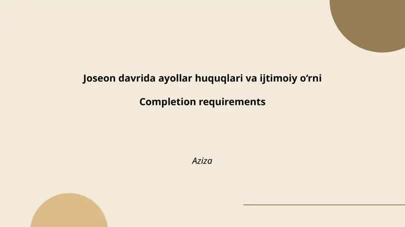 Joseon davrida ayollar huquqlari va ijtimoiy o‘rni 1