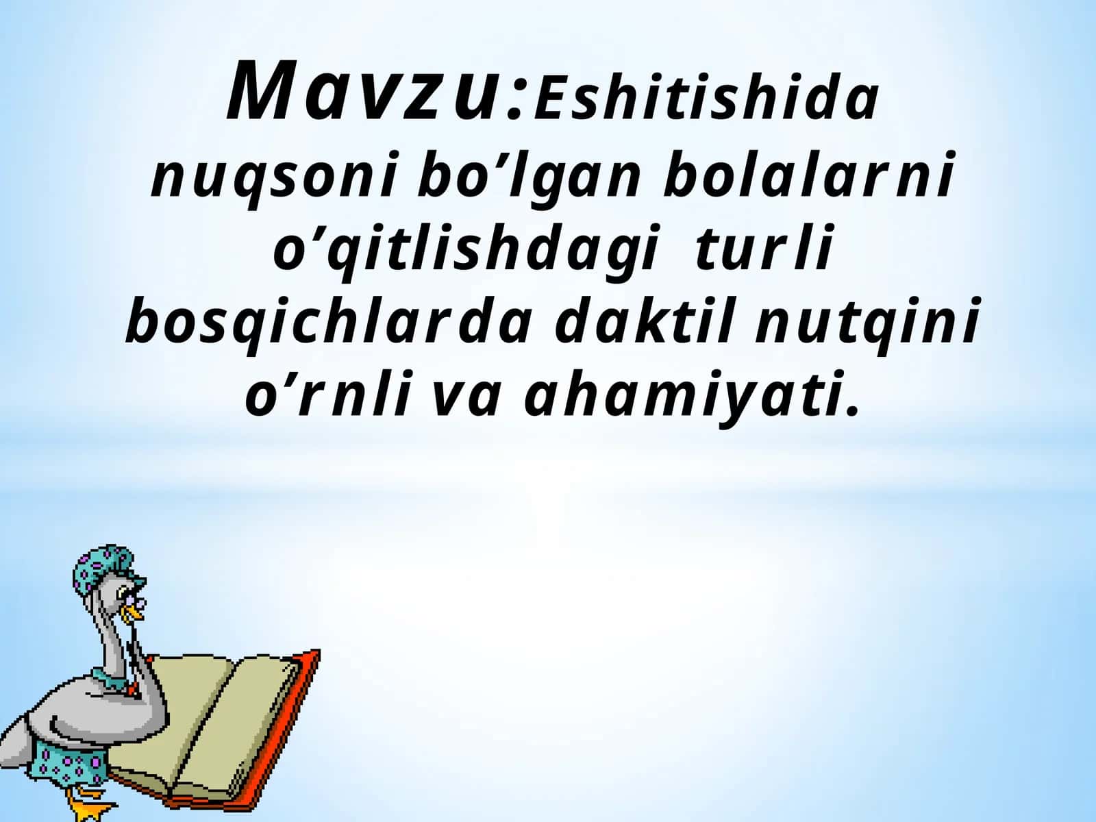 O'zbekiston karlarining imo-ishora nutqi 1