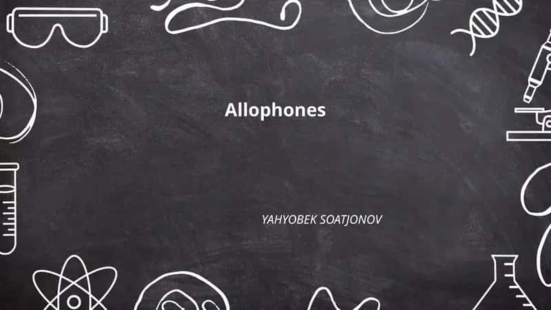 Allophones 1