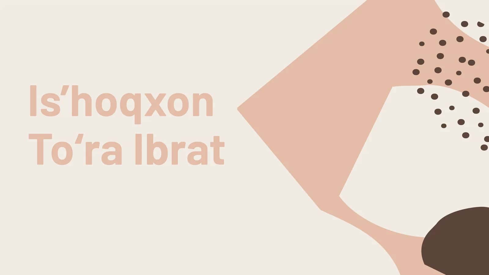 Is’hoqxon To‘ra Ibrat 1
