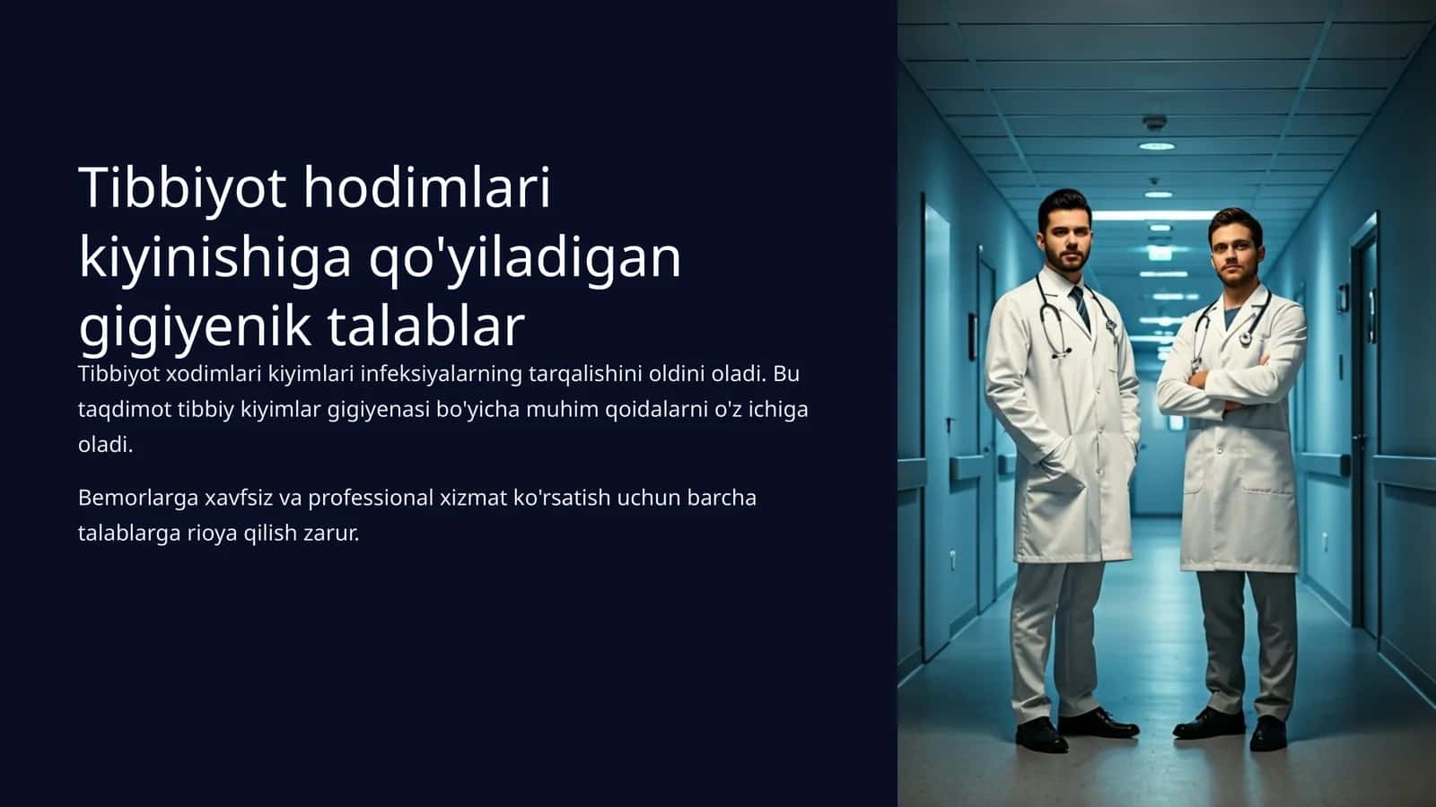 Tibbiyot hodimlari kiyinishiga qo'yiladigan gigiyenik talablar 1
