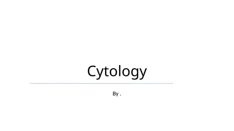 Cytology 1
