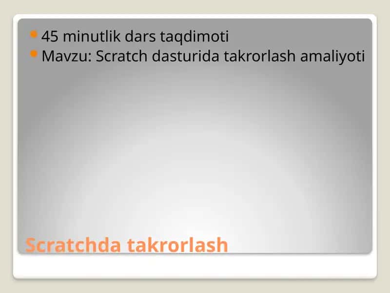 Scratchda takrorlash 1