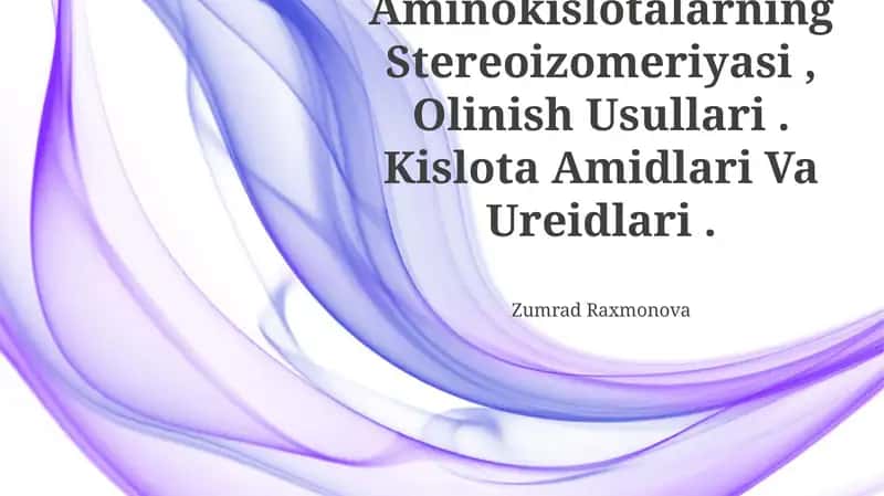 Aminokislotalarning Stereoizomeriyasi, Olinish Usullari 1