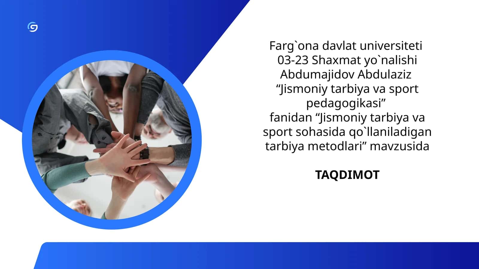 Jismoniy tarbiya va sport sohasida qo`llaniladigan tarbiya metodlari 1