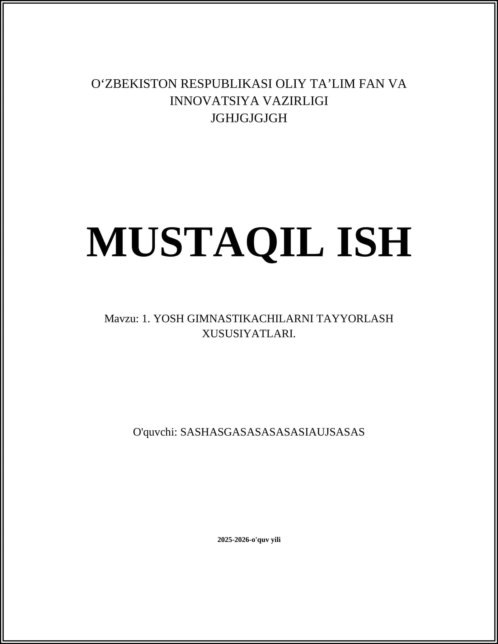 YOSH GIMNASTIKACHILARNI TAYYORLASH XUSUSIYATLARI 1