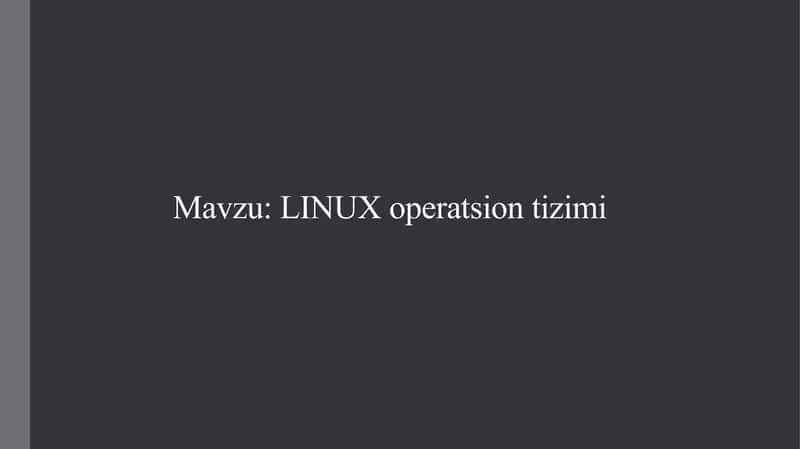 LINUX operatsion tizimi 1