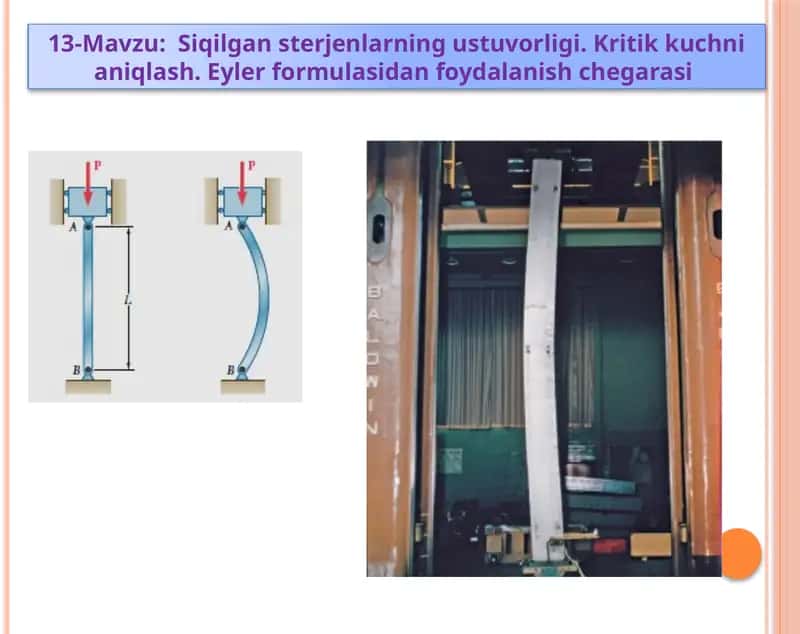 Siqilgan sterjenlar ning ustuvorligi 1