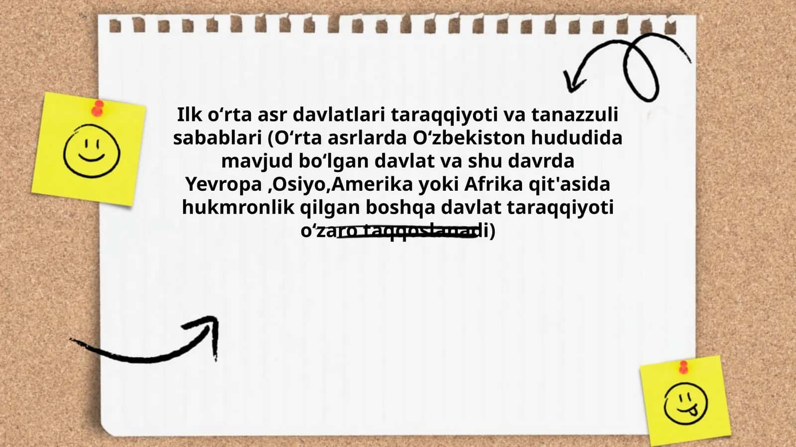 Ilk oʻrta asr davlatlari taraqqiyoti va tanazzuli sabablari 1