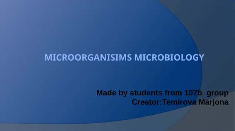 Microbiology Lecture 1 1