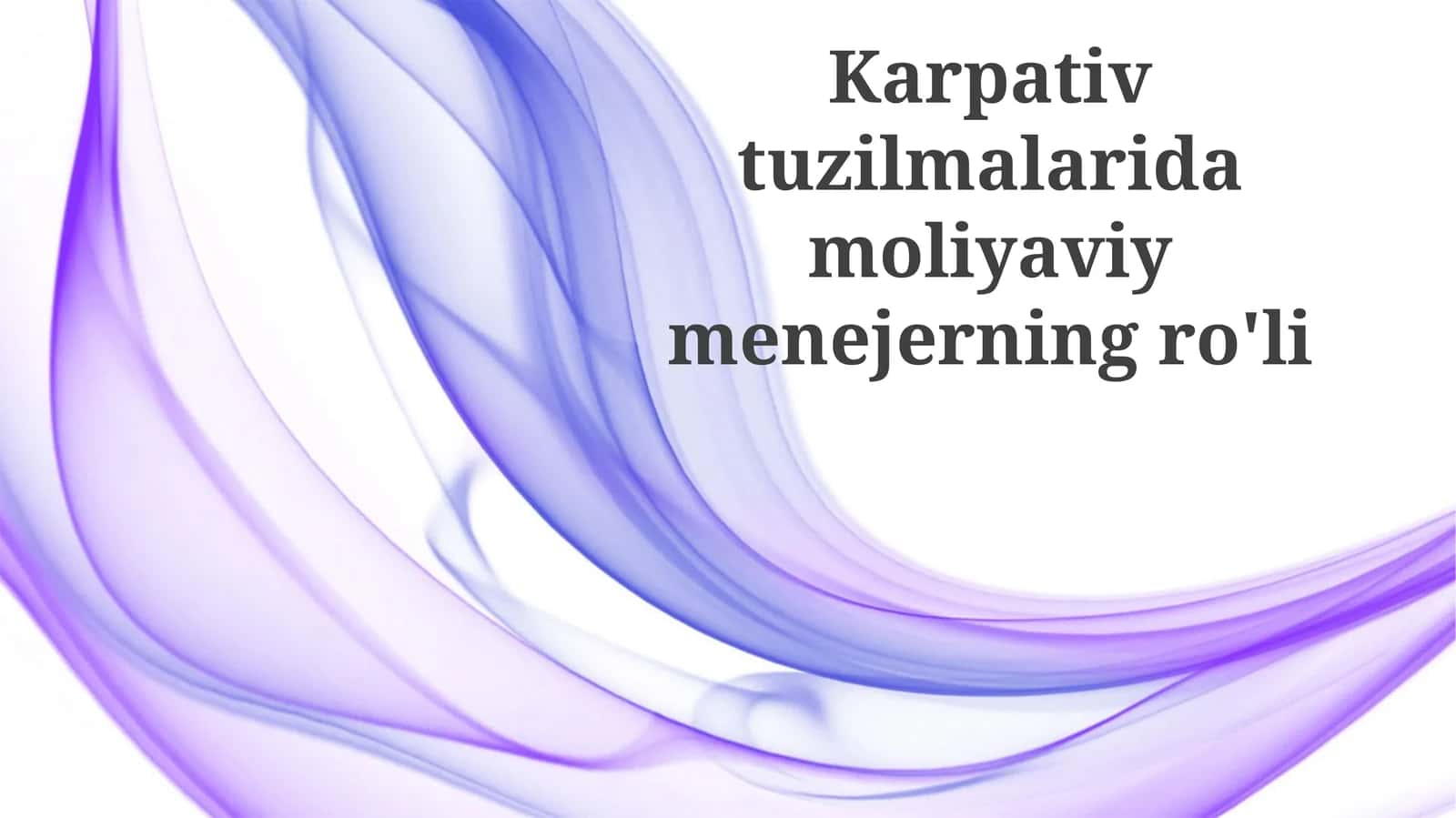 Karpat tuzilmalarida moliyaviy menejerning roli 1