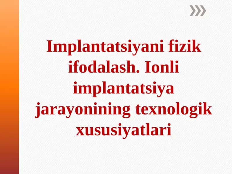 Ionli implantatsiya 1
