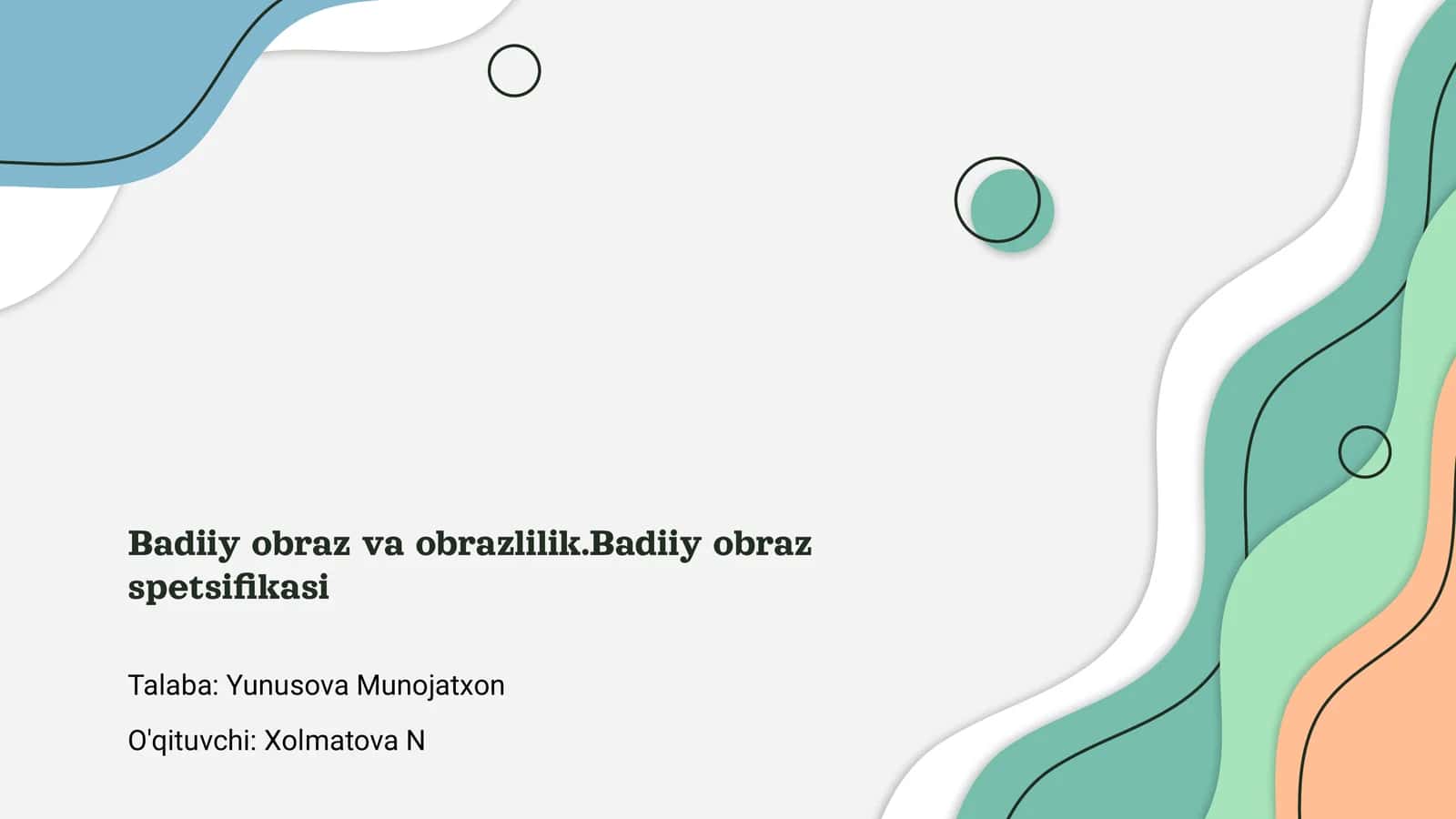 Badiiy obraz va obrazlilik 1