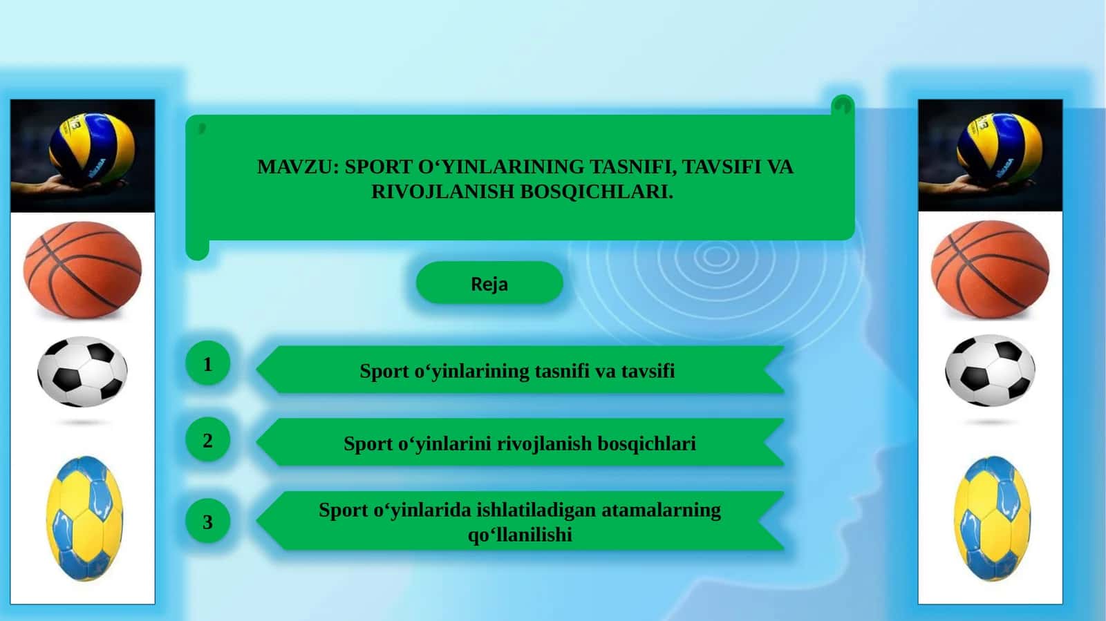 SPORT O‘YINLARINING TASNIFI, TAVSIFI VA RIVOJLANISH BOSQICHLARI 1