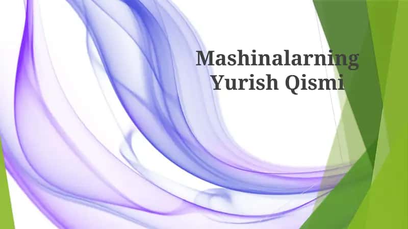 Mashinalarning Yurish Qismi 1