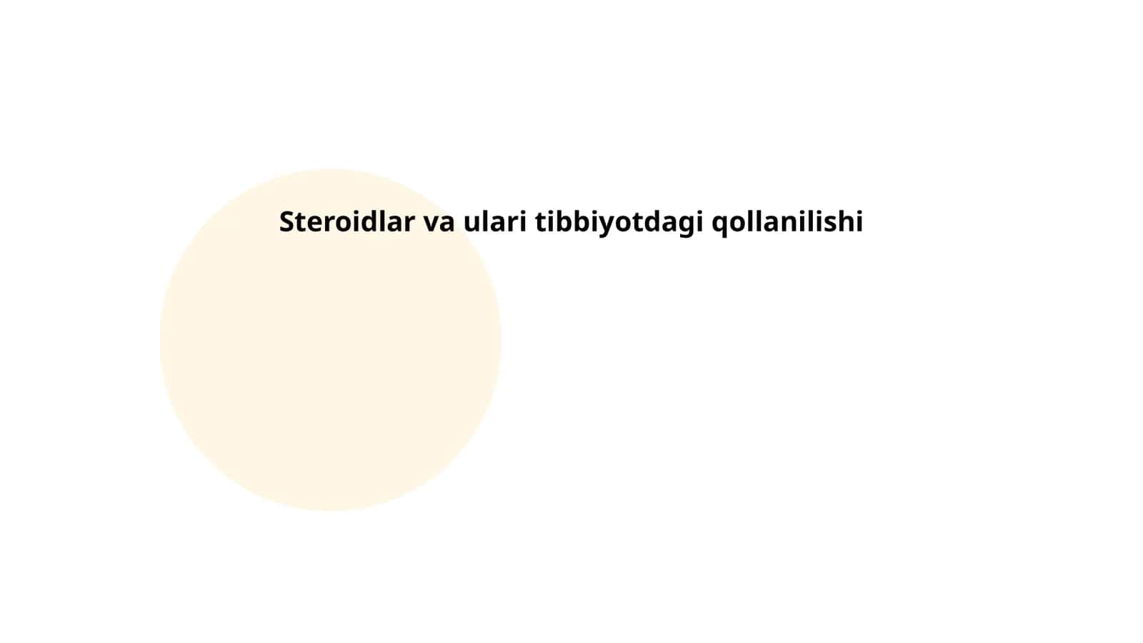 Steroidlar va ulari tibbiyotdagi qollanilishi 1