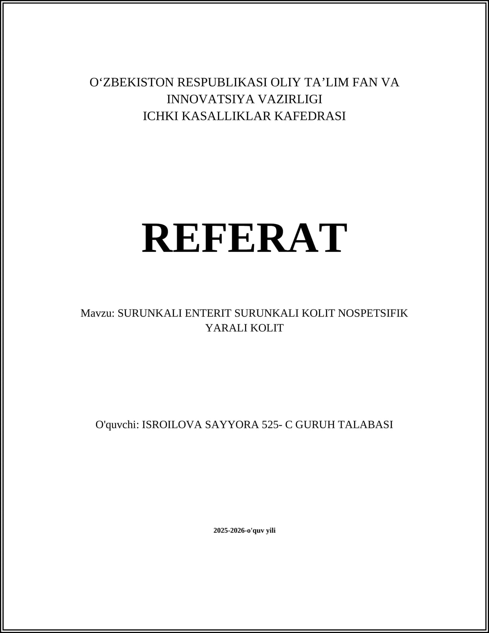 SURUNKALI ENTERIT SURUNKALI KOLIT NOSPETSIFIK YARALI KOLIT 1