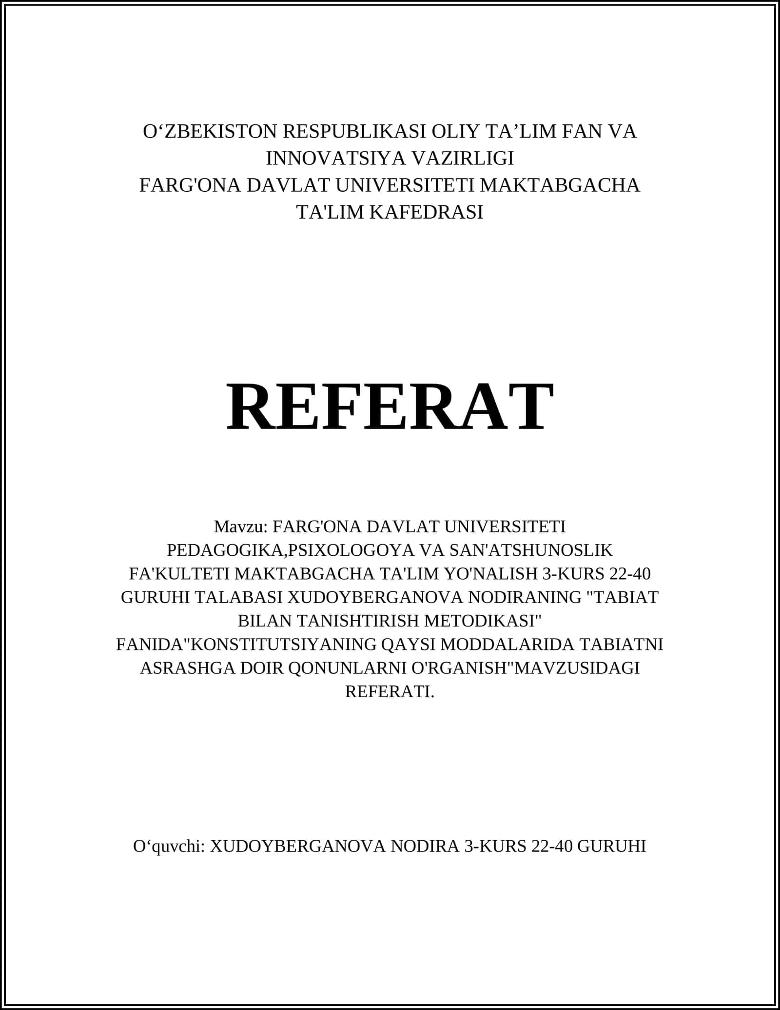 Tabiatni asrashning ahamiyati 1