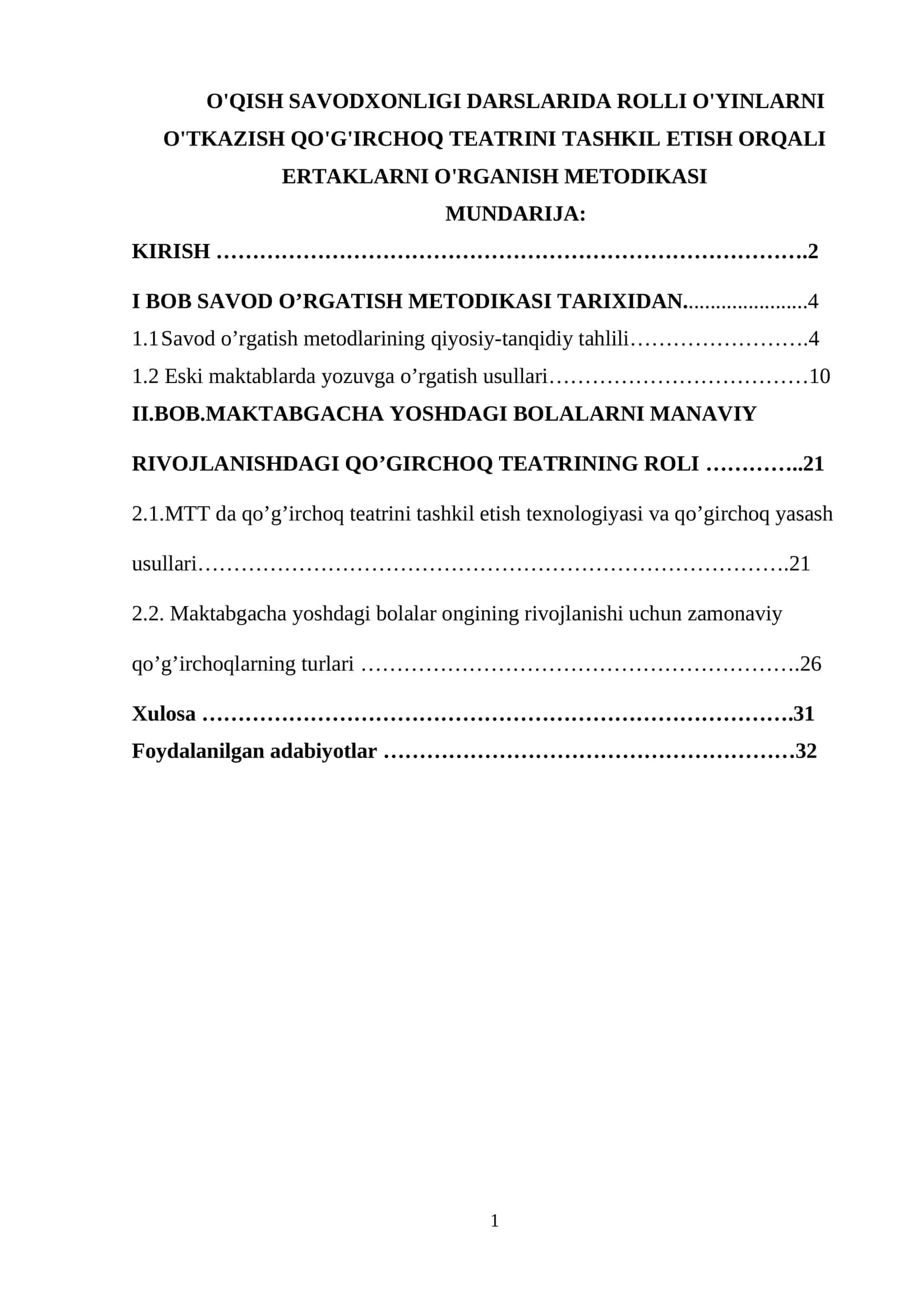 Qo'g'irchoq Teatrining Roli Maktabgacha Bolalar Manaviy Rivojlanishida 1
