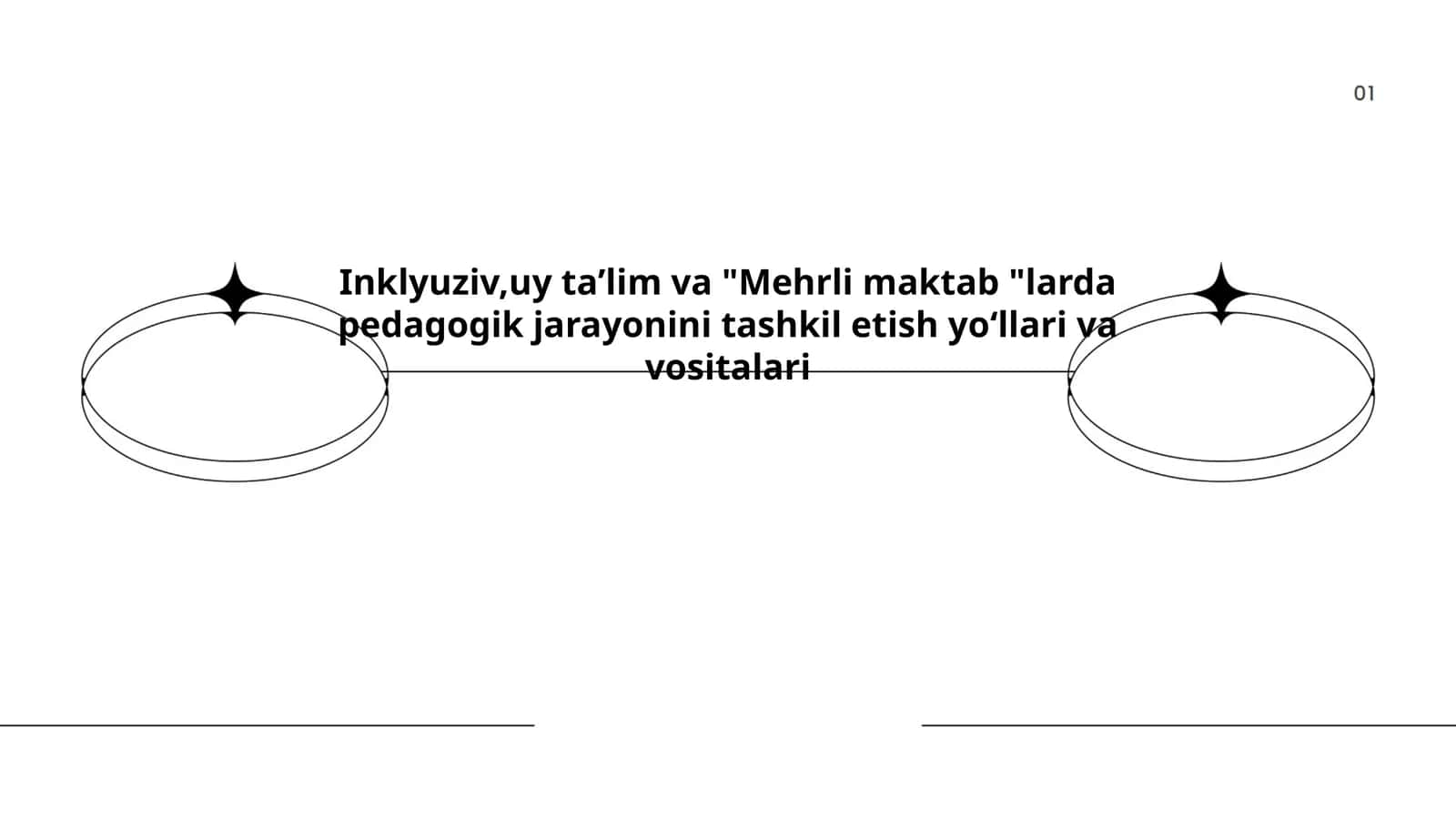 Inklyuziv,uy taʼlim va "Mehrli maktab "larda pedagogik jarayonini tashkil etish yoʻllari va vositalari 1
