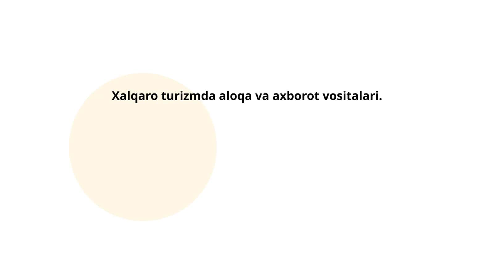 Xalqaro turizmda aloqa va axborot vositalari 1