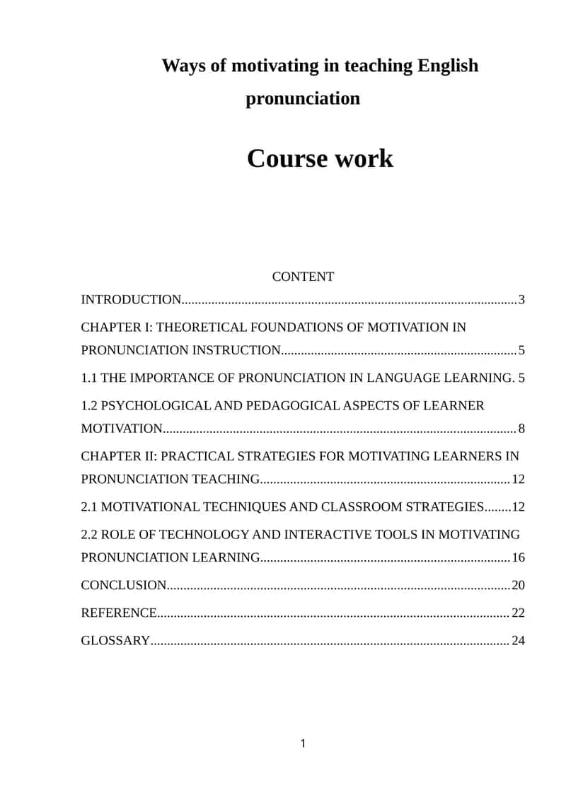 Ways of motivating in teaching English pronunciation 1