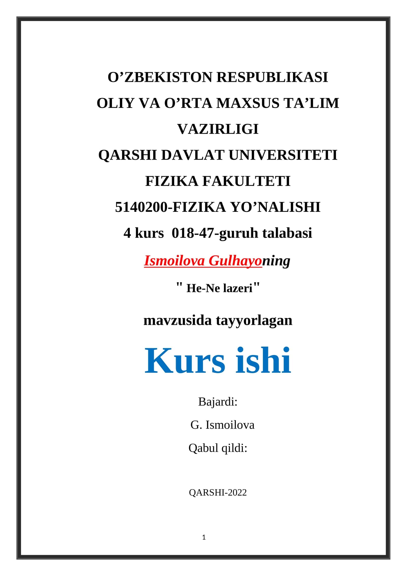 He-Ne lazeri 1