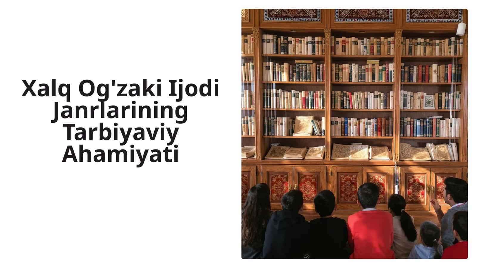 Xalq Og'zaki Ijodi Janrlarining Tarbiyaviy Ahamiyati 1