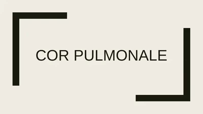 Cor pulmonale 1