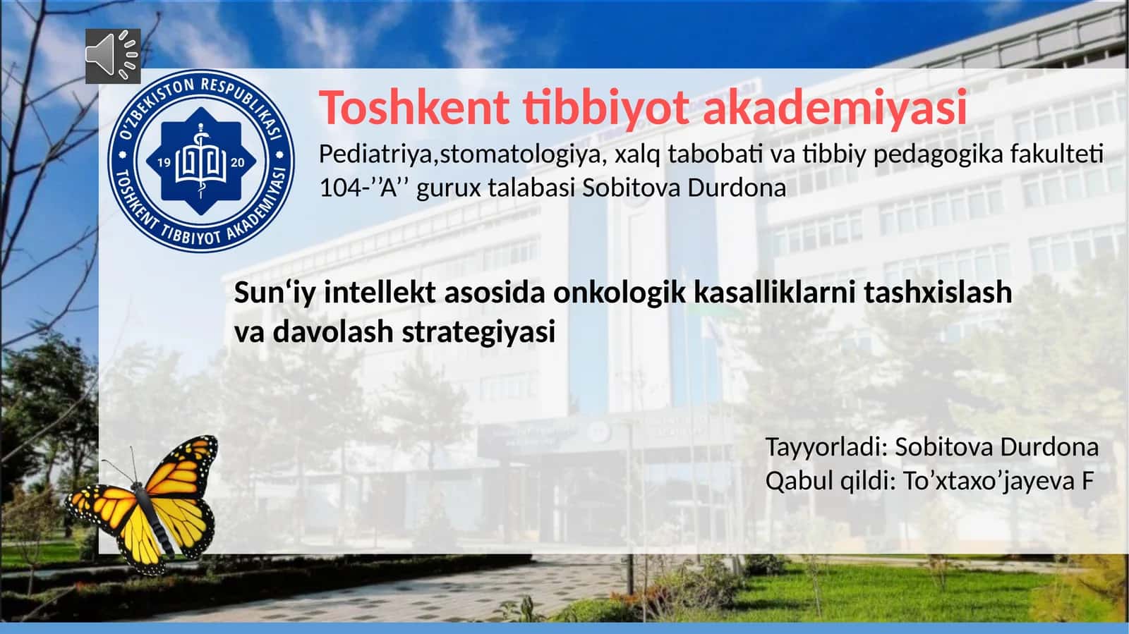 Sun‘iy intellekt asosida onkologik kasalliklarni tashxislash va davolash strategiyasi 1