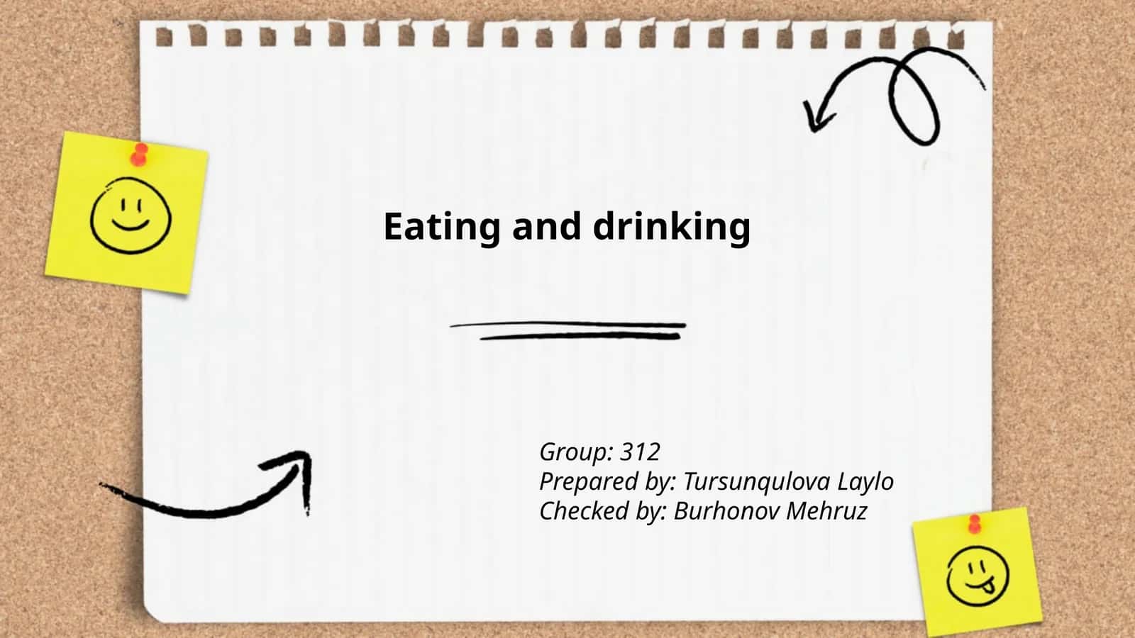 Eating and Drinking 1