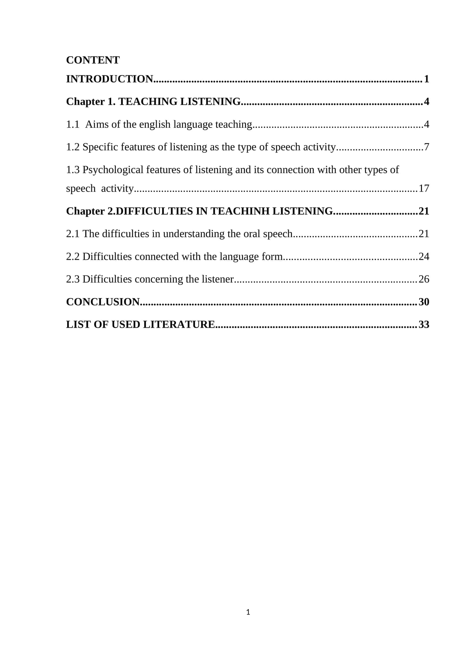TEACHING LISTENING 1