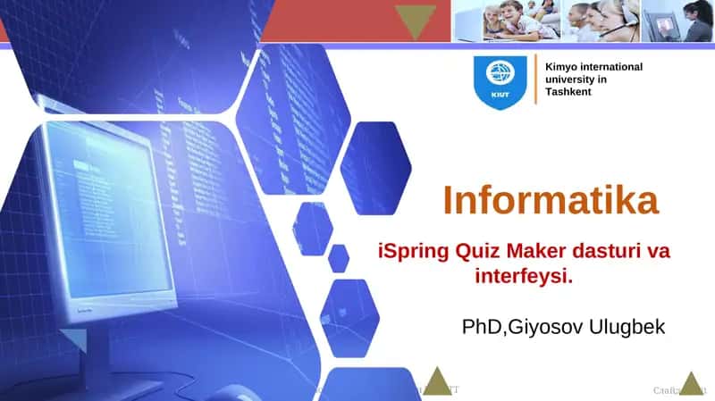 iSpring Quiz Maker dasturi va interfeysi 1