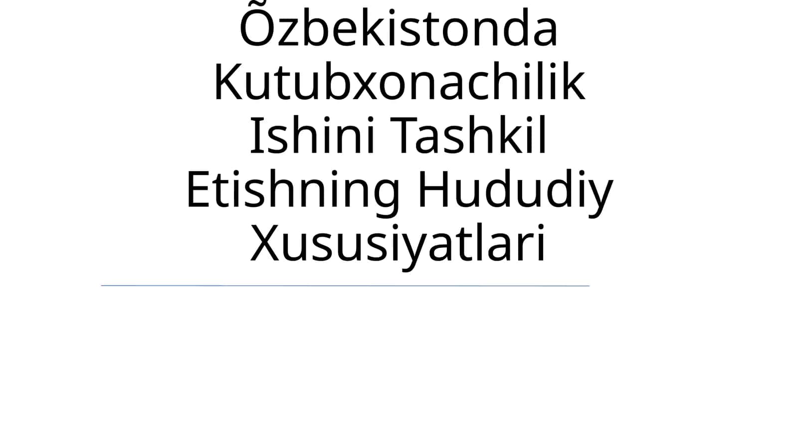Õzbekistonda Kutubxonachilik Ishini Tashkil Etishning Hududiy Xususiyatlari 1