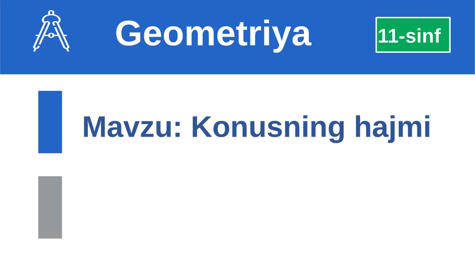 Konusning hajmi 1