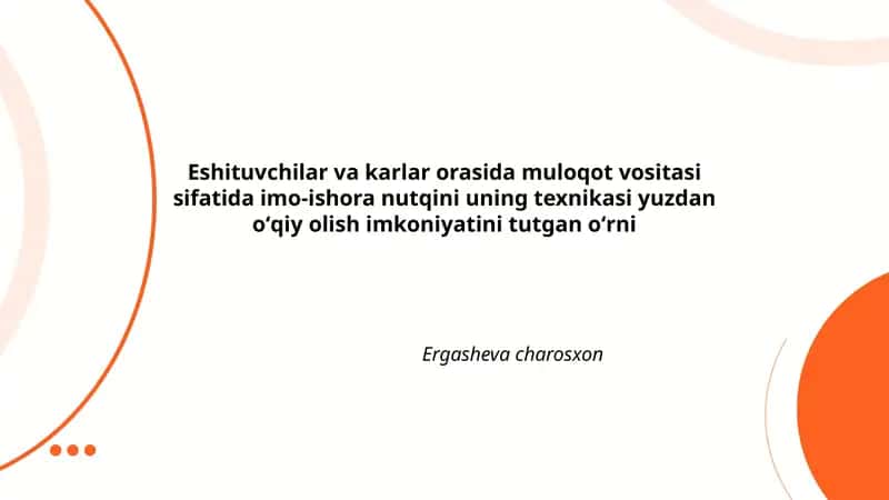 Imo-ishora nutqining yuz mimikasi 1
