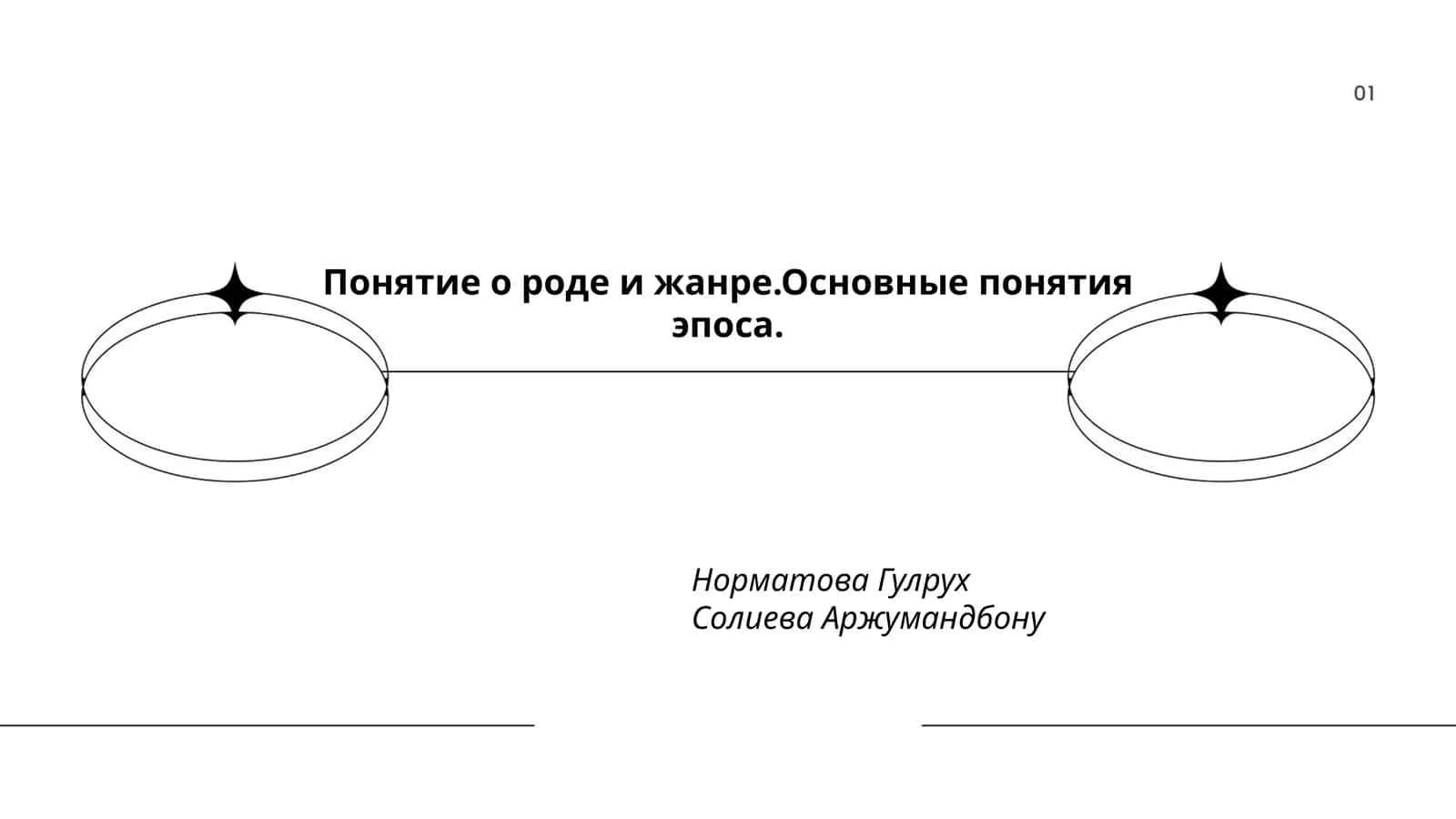 Понятие о роде и жанре.Основные понятия эпоса 1