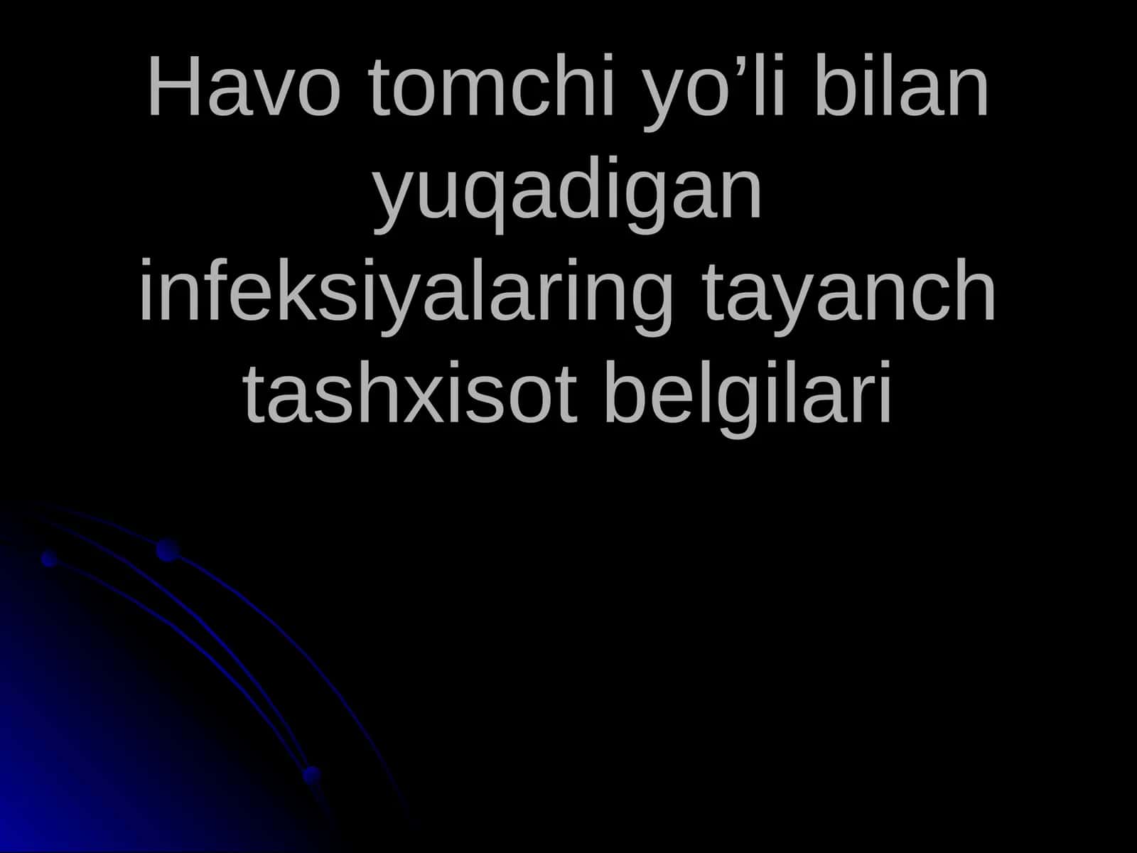Havo tomchi yo’li bilan yuqadigan infeksiyalaring tayanch tashxisot belgilari 1