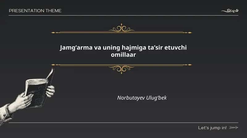 Jamgʻarma va uning hajmiga taʼsir etuvchi omillaar 1