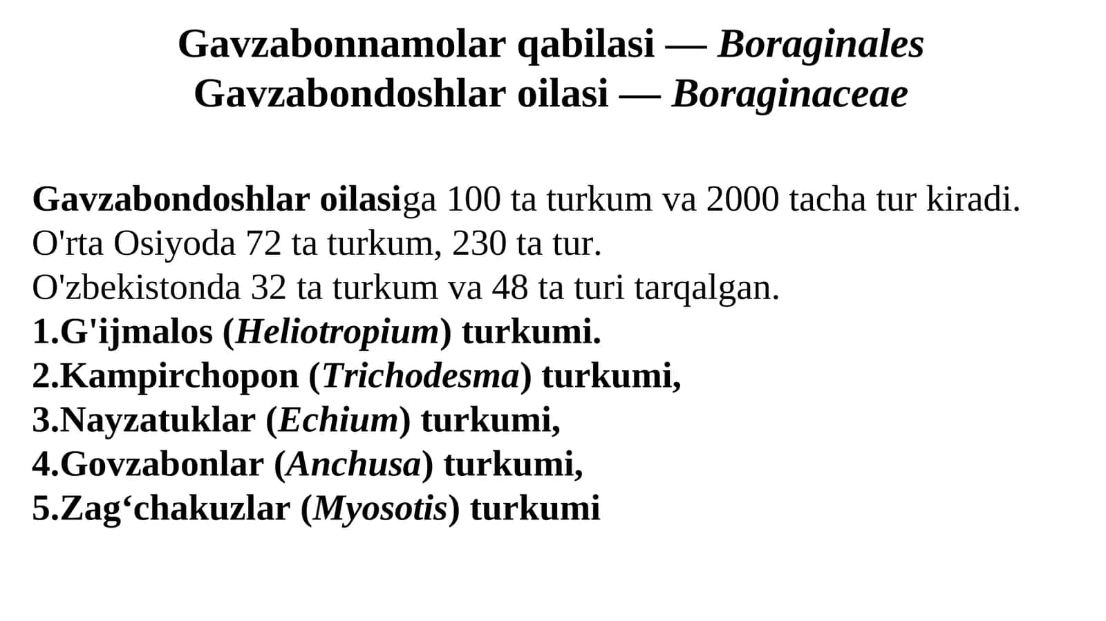 Gavzabondoshlar oilasi 1