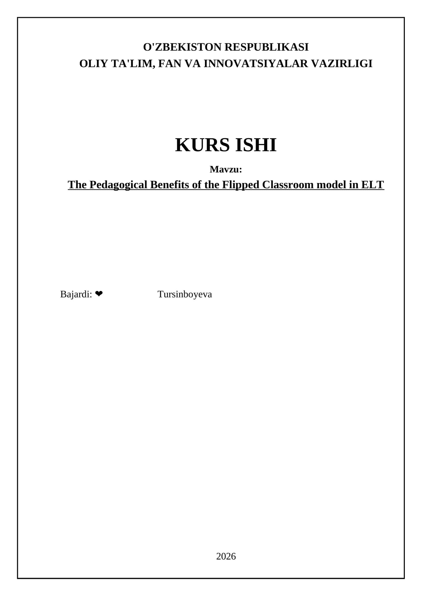 The Pedagogical Benefits of the Flipped Classroom model in ELT 1
