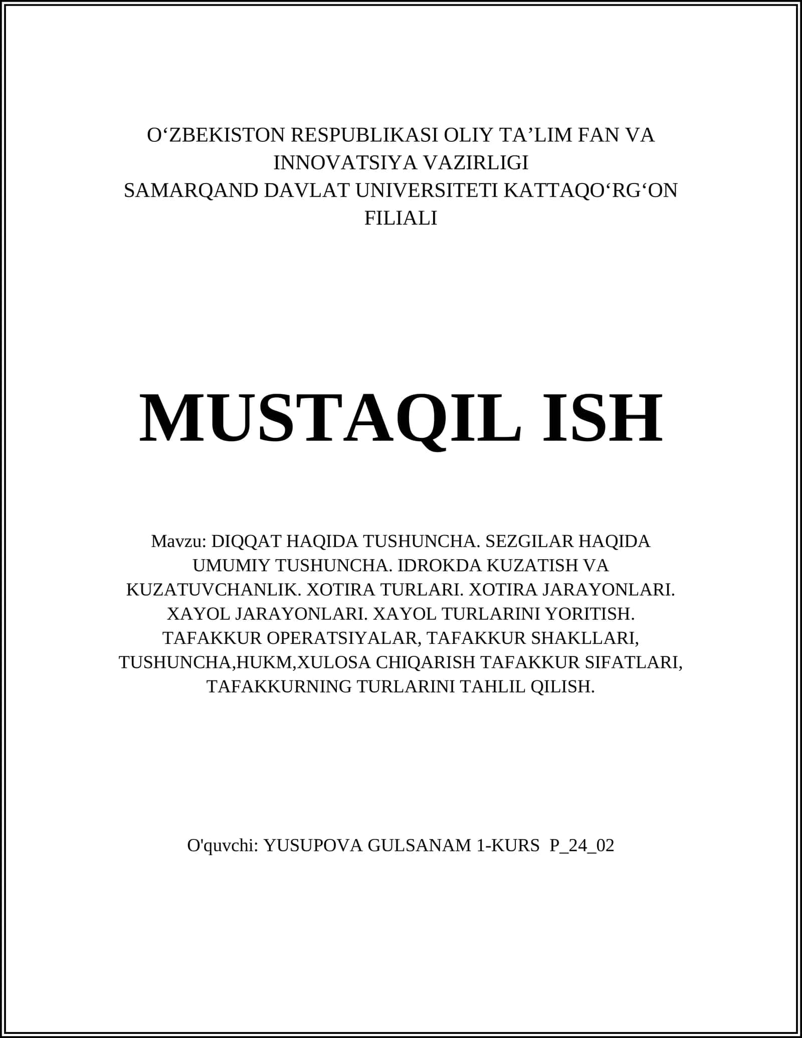 DIQQAT HAQIDA TUSHUNCHA 1
