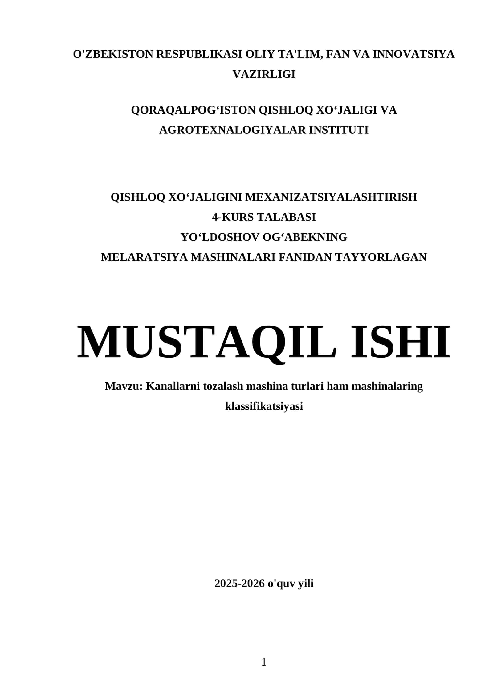 Kanallarni tozalash mashina turlari ham mashinalaring klassifikatsiyasi 1